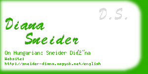 diana sneider business card